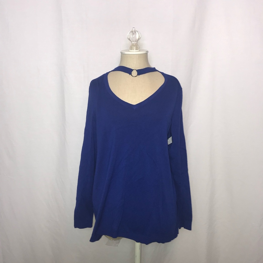 Torrid | Blue Chocker Neck Sweater | Sz 1
